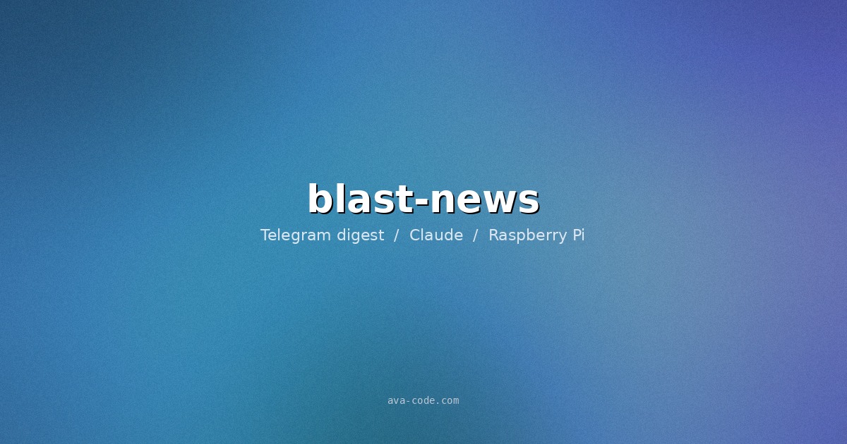 blast-news: the bot that reads Telegram so I don't have to